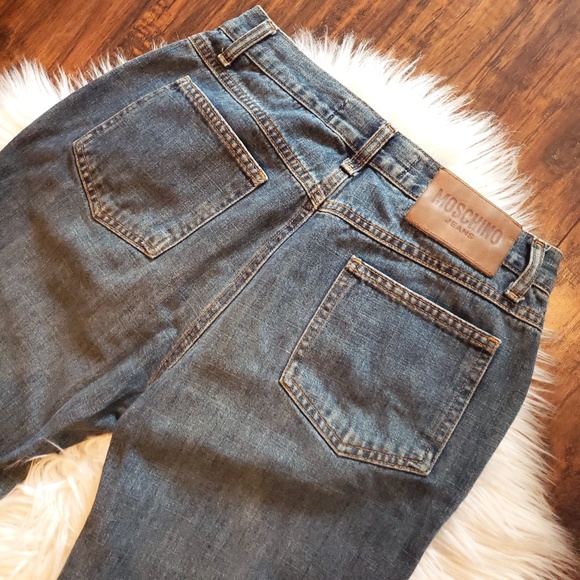 •Moschino• Donna Ruffled Flare Jeans - Picture 7 of 8